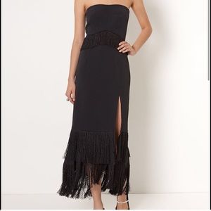 Black fringe dress